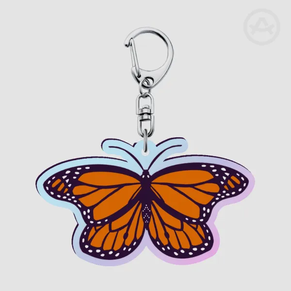 Monarch Rainbow Keychain