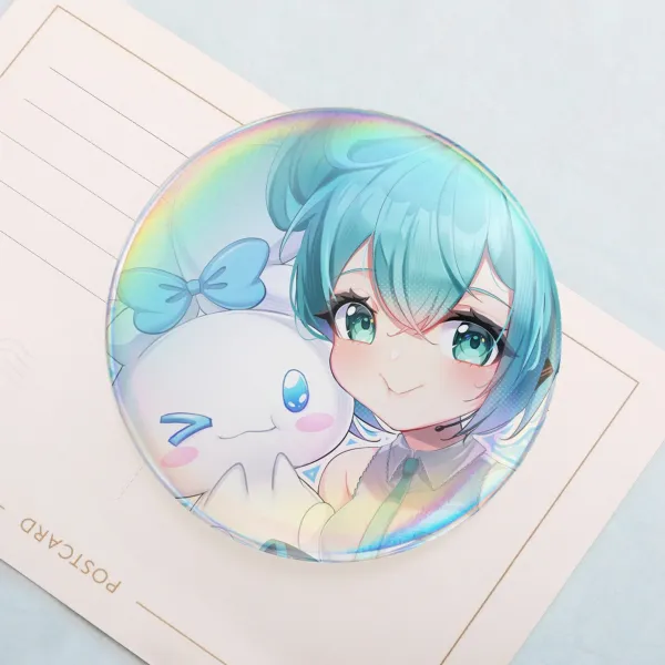 cinnamoroll Miku Button Pin