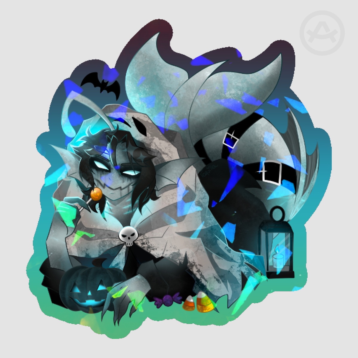 Halloween Sebastian Solace Pressure Die Cut Sticker