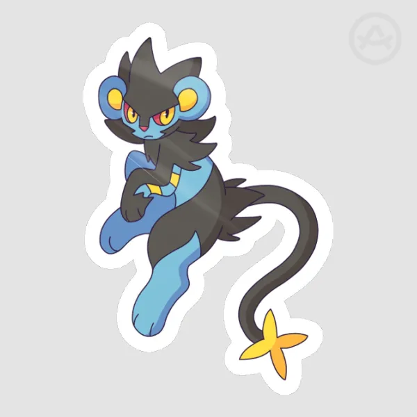 Luxray Pokemon Glossy Sticker