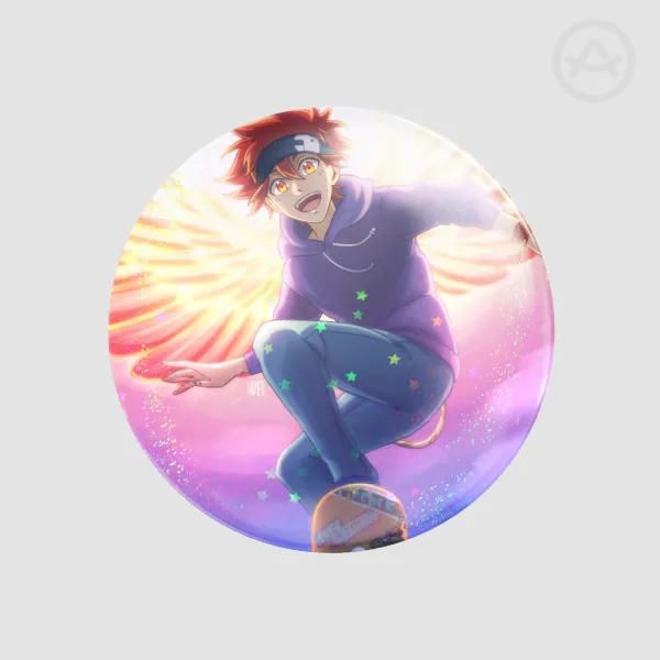 Reki Fly Free || Round Badge || Sk8 the Infinity