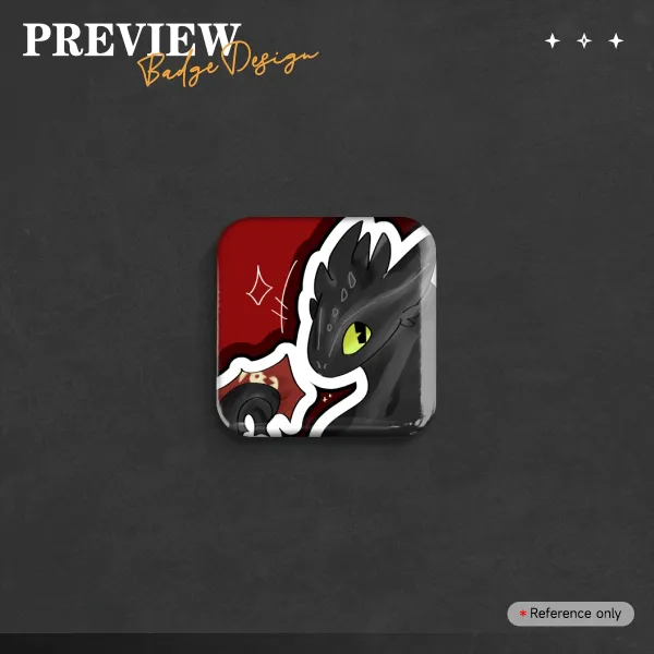 Toothless HTTYD Square Button