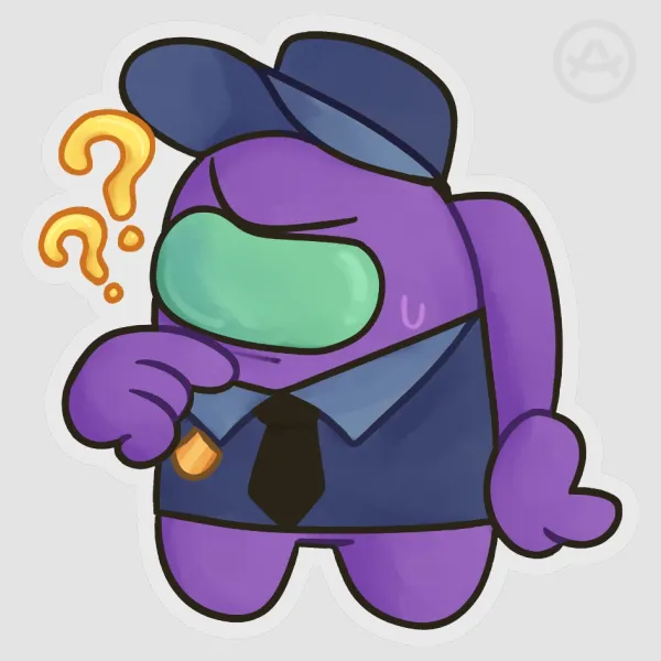 Purple Among Us Show Sticker