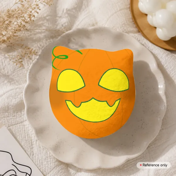 Pumpkin cat Plush Badge