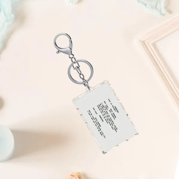 Hannibal "inner voice" script quote keychain