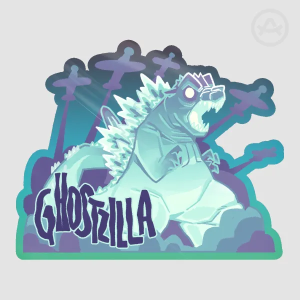 Ghostzilla Glossy Sticker