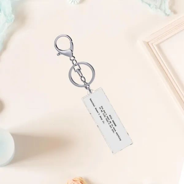 Hannibal "you" script quote keychain