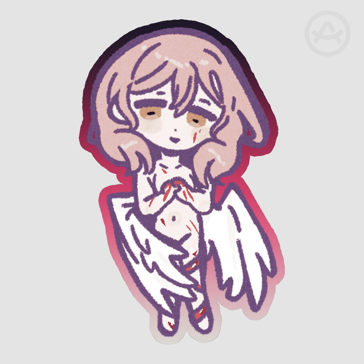 Angel Maya Colored Edge Die Cut Sticker