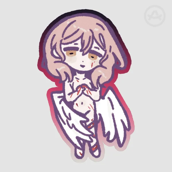 Angel Maya Colored Edge Die Cut Sticker