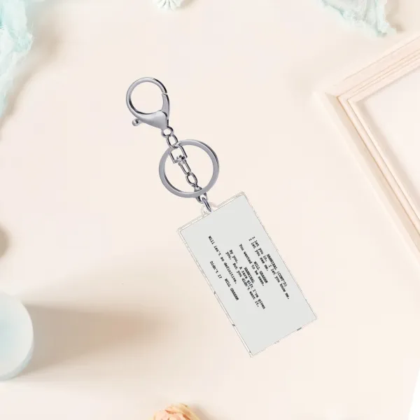 Hannibal "gift" script quote keychain