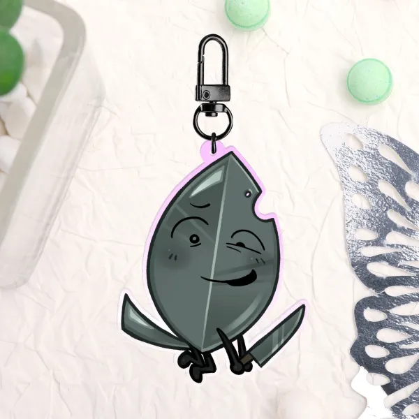 Metal Leafy Keychain