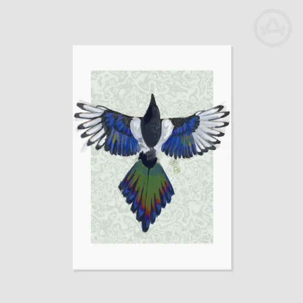 European magpie print