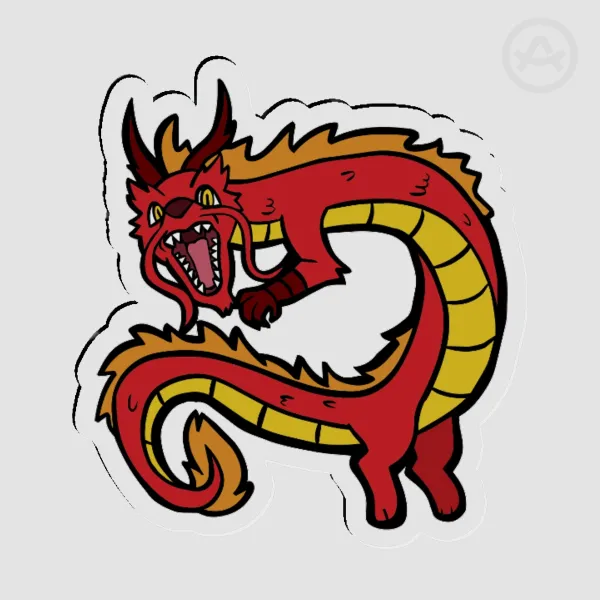 Mythos Series 2 - Lung Dragon Acrylic Pin
