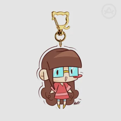 Chibi Geek Acrylic Keychain 👑