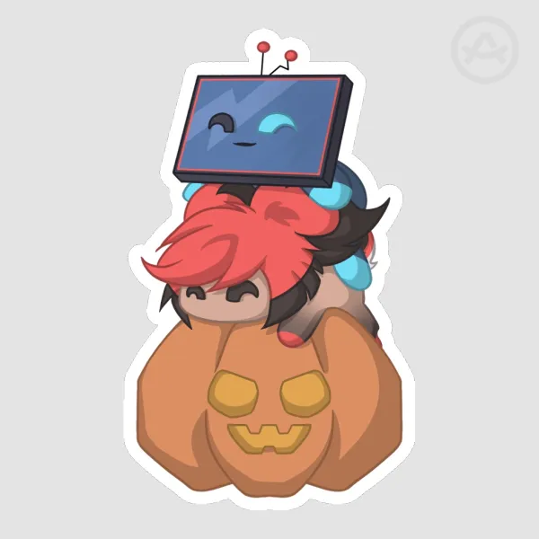 Pumpkin Pile - Radiostatic Sticker (Large)