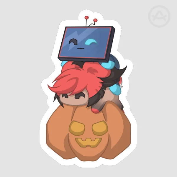 Pumpkin Pile - Radiostatic Sticker (Small)