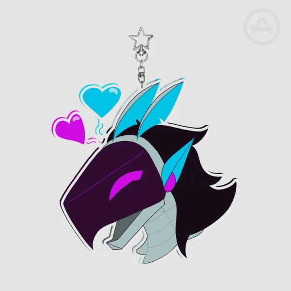Crow Love Keychain