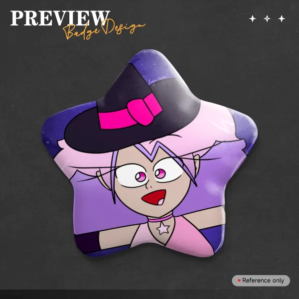 Yoko Star Shape Badge