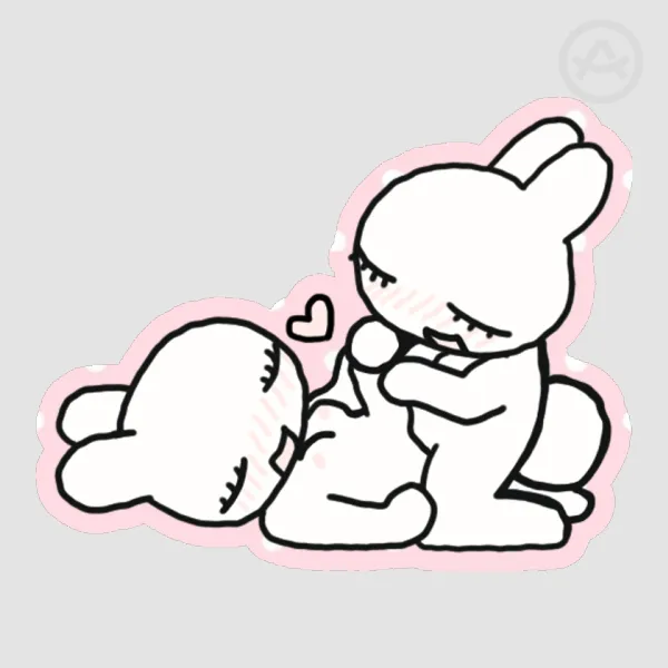 Loving rabbits Sticker