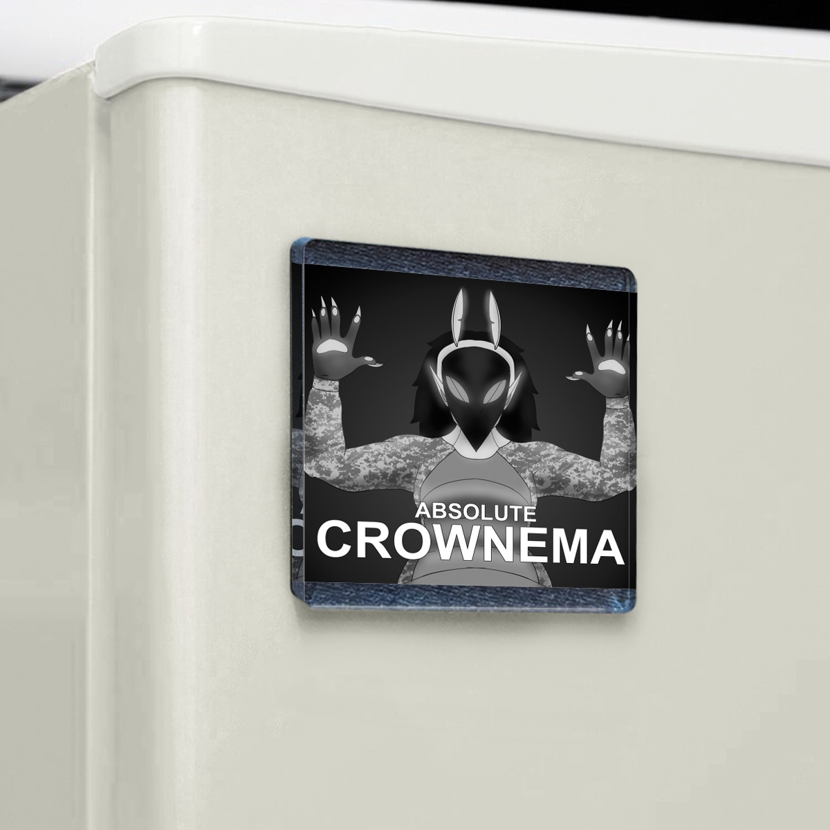 Absolute Crownema Grayscale Fridge Magnet