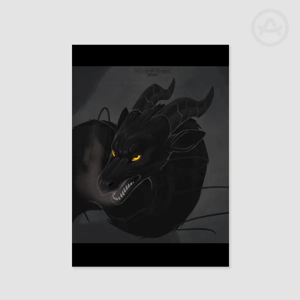 Dark Dragon Art Poster