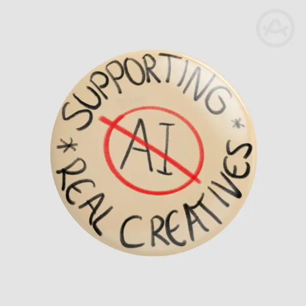 Anti ai Badge (Button Pins)
