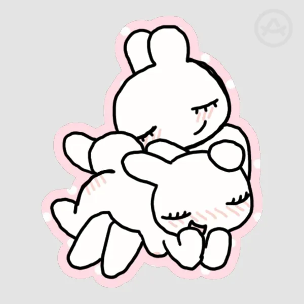 Naughty rabbits Sticker