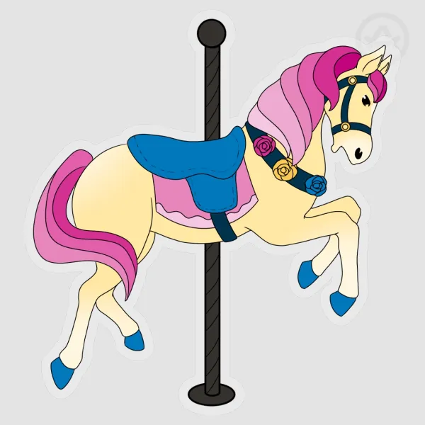 Pan Horsey PET Sticker
