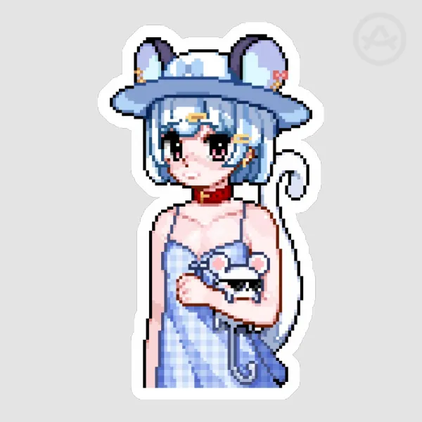 Nemimi Pixel Summer Half Body Sticker