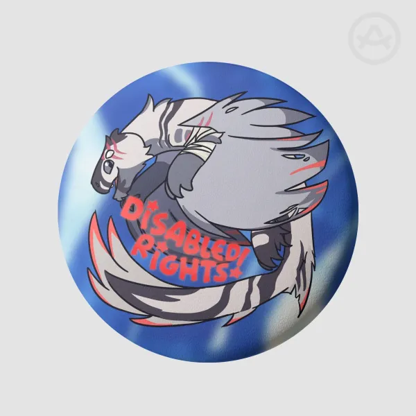 Roblox Creatures of Sonaria / Warden Disabled Rights Caspian PU Button Pin
