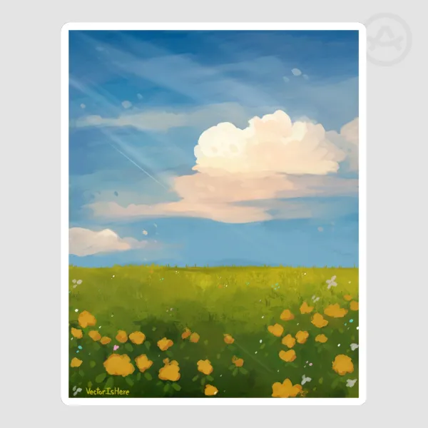 Flower Field Sticker