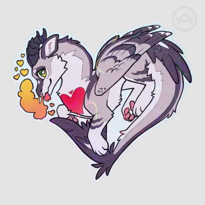 Heart Palo Sticker (Holo Heart Effect)