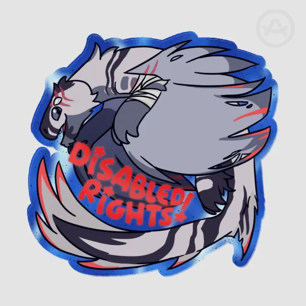Roblox Creatures of Sonaria / Warden Disabled Rights Caspian Glitter Acrylic Pin