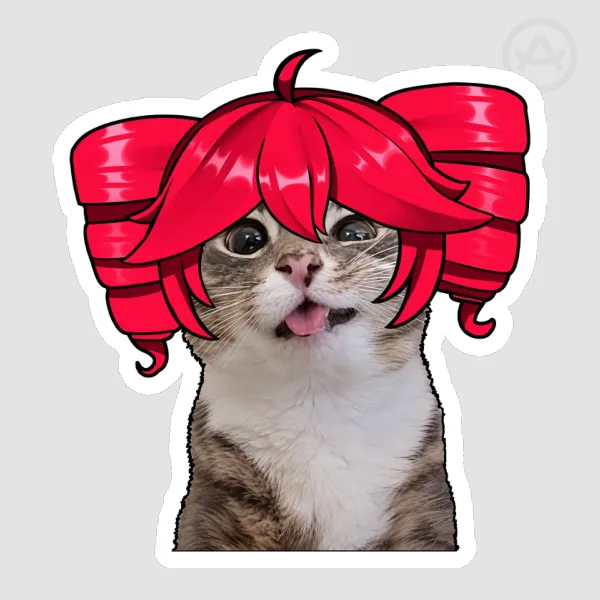 Silly Cat Meme Teto Sticker