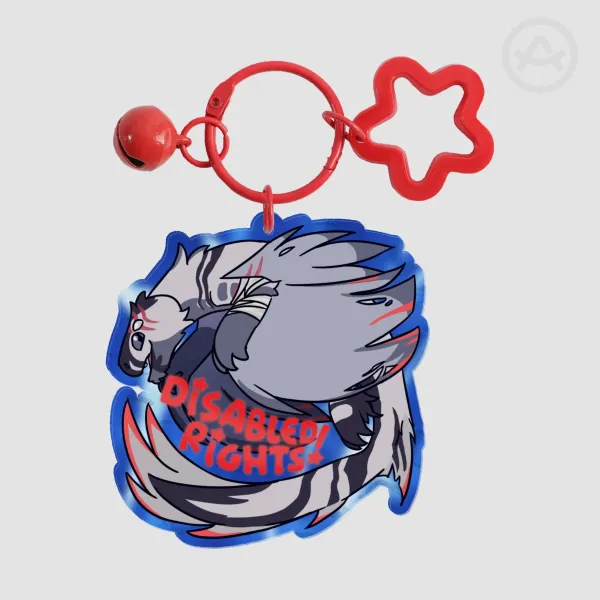 Roblox Creatures of Sonaria / Warden Disabled Rights Caspian Ripple Acrylic Keychain