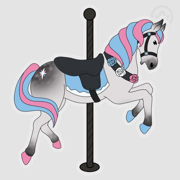 Trans Horsey PET Sticker
