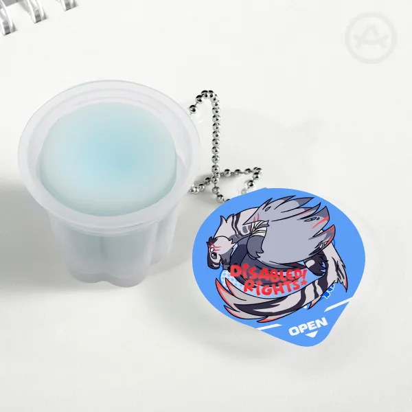 Roblox Creatures of Sonaria / Warden Disabled Rights Caspian Pudding Squishy Keychain