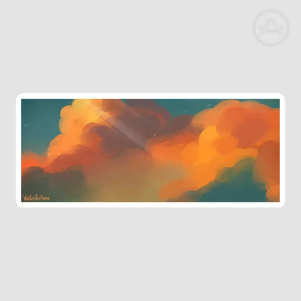 Sunset Glossy Sticker