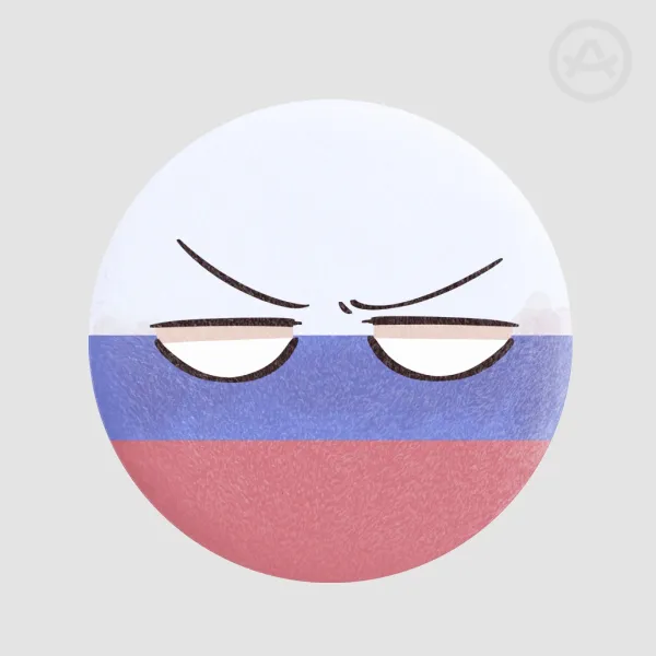 Russia Plush Photo Button