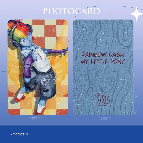 Rainbow Dash My little pony Laminated Photocards