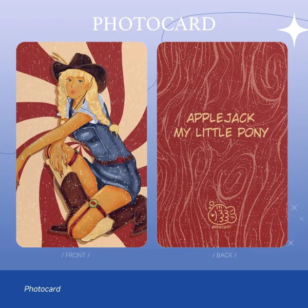 Applejack My Little Pony Laminated Photocards