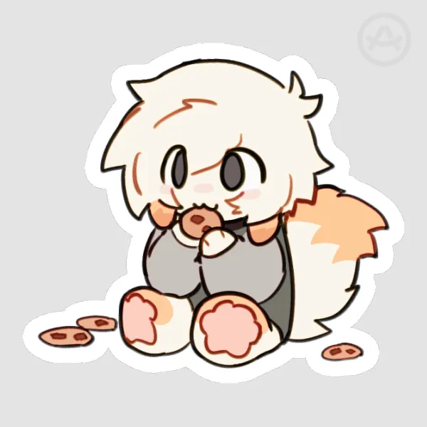 Tiny wypher eating cookies sticker