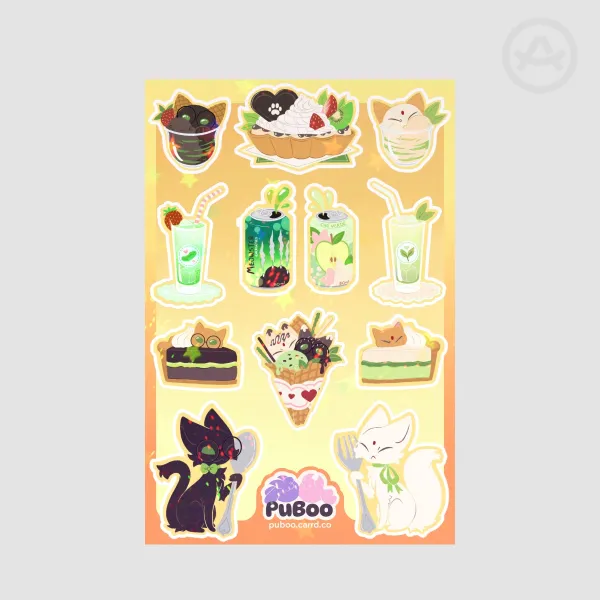 Jiuyuan Summer Foods sticker sheet