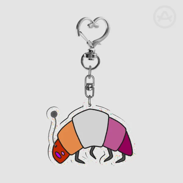 Glitter Bug Lesbian Keychain