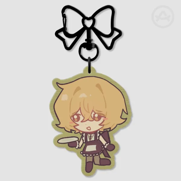 Maid Sinclair Wood Keychain