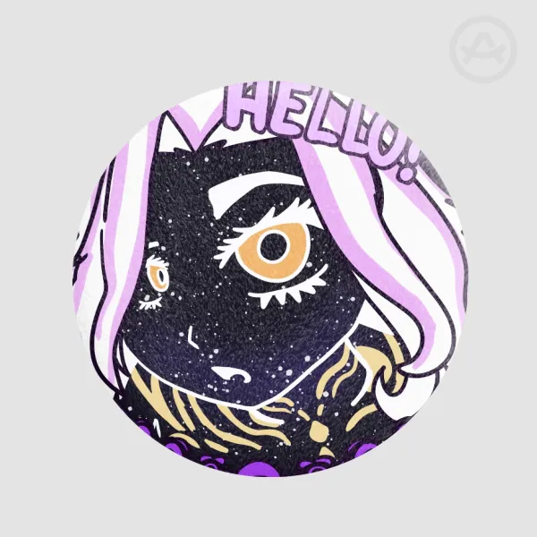 "Hello?" Cece Plush Badge