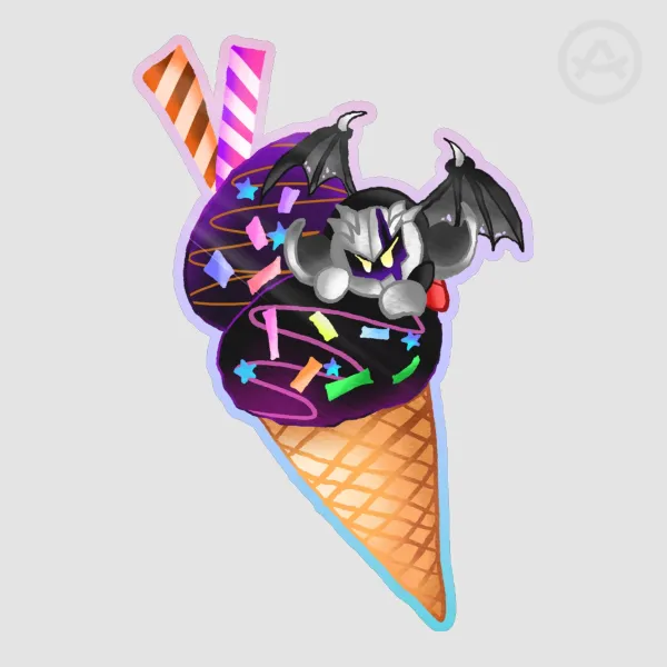 Dark Meta Knight Ice Cream Sticker