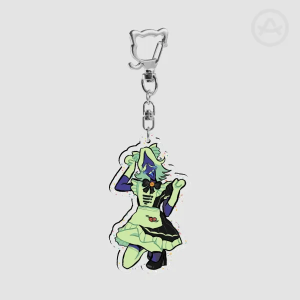 Rouxls Kaard Cat Maid Glitter Acrylic Keychains