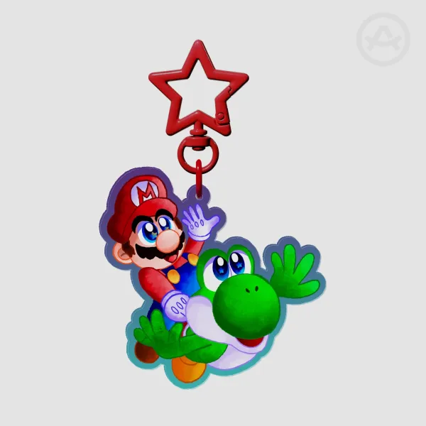 Mario and Yoshi Keychain