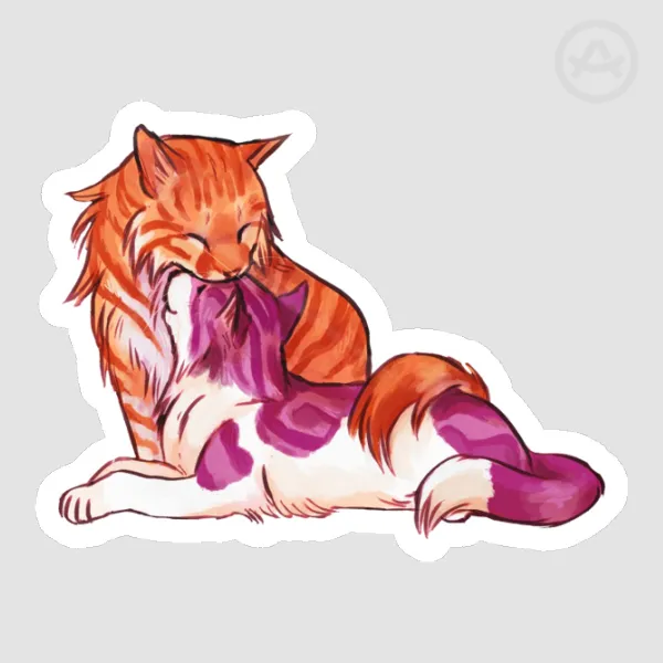Lesbian Cats Sticker